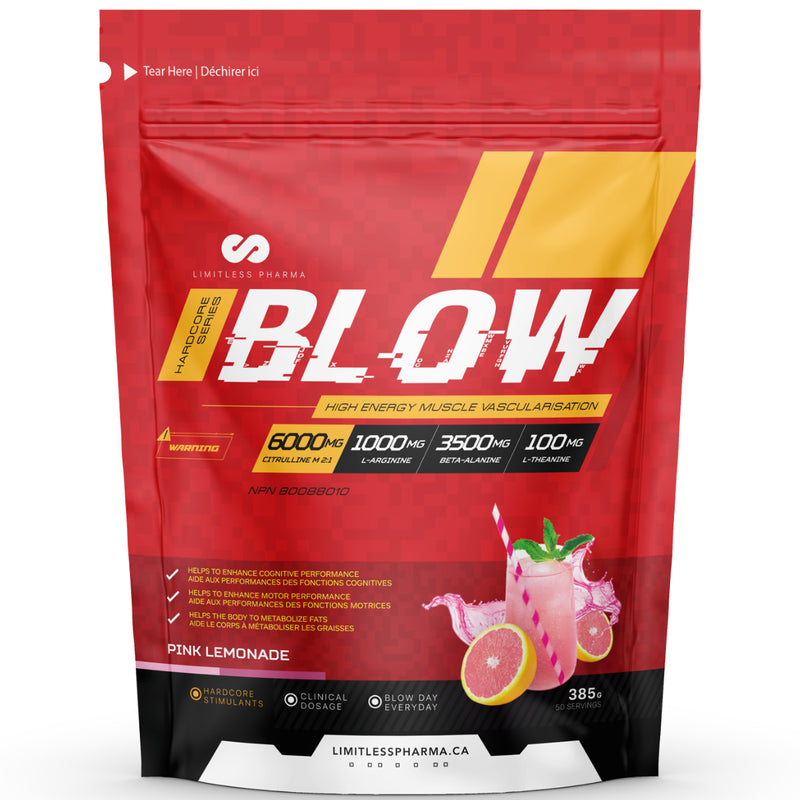 Limitless Pharma Blow Pre-Workout - 50 Servings Pink Lemonade - Pre-Workout - Hyperforme.com