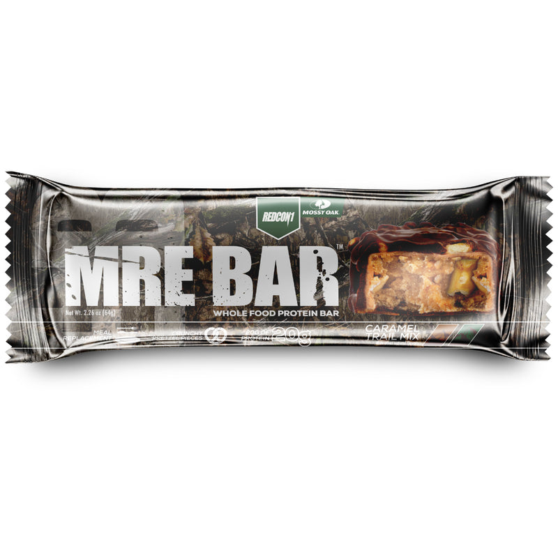 Redcon1 MRE Meal Replacement Bar - 1 Bar Caramel Trail Mix - Protein Bars - Hyperforme.com