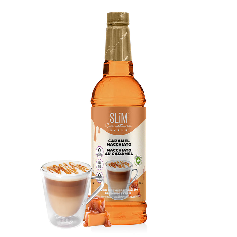 Slim Syrups Sugar free Syrups - 750ml Caramel Macchiato - Flavors & Spices - Hyperforme.com
