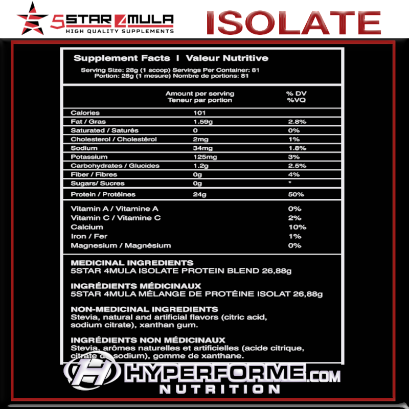 5Star4Mula Isolate Protein - 5lb - Protein Powder (Whey Isolate) - Hyperforme.com