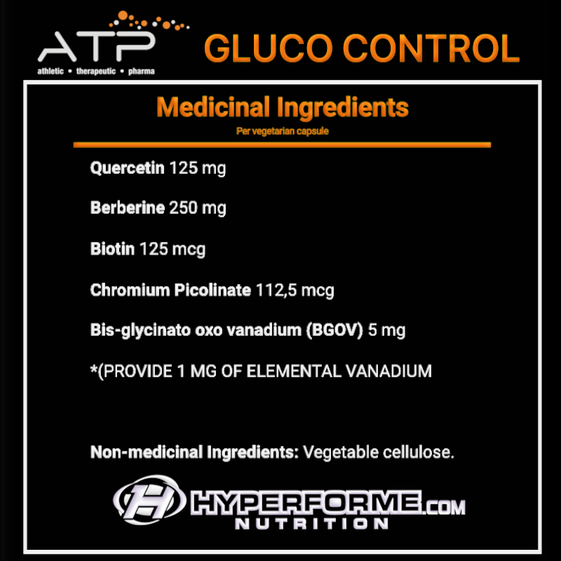 ATP Gluco Control - 90 Caps - Vitamins and Minerals Supplements - Hyperforme.com