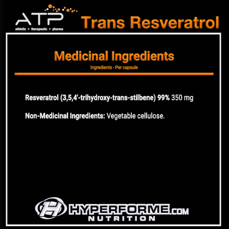 ATP Trans Resveratrol - 60 caps - Antioxidant Supplements - Hyperforme.com