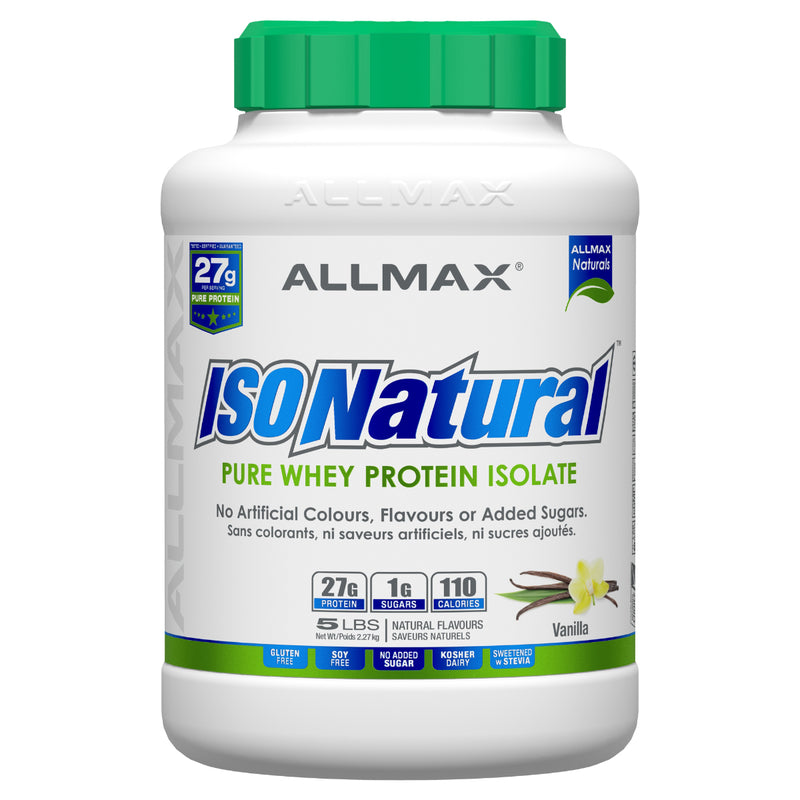 Allmax IsoNatural - 5lb Vanilla - Protein Powder (Whey Isolate) - Hyperforme.com