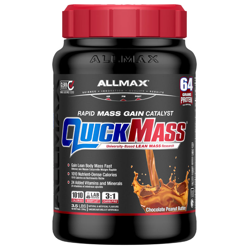 Allmax Quickmass - 3.5lb Chocolate Peanut Butter - Protein Powder (weight Gainer) - Hyperforme.com