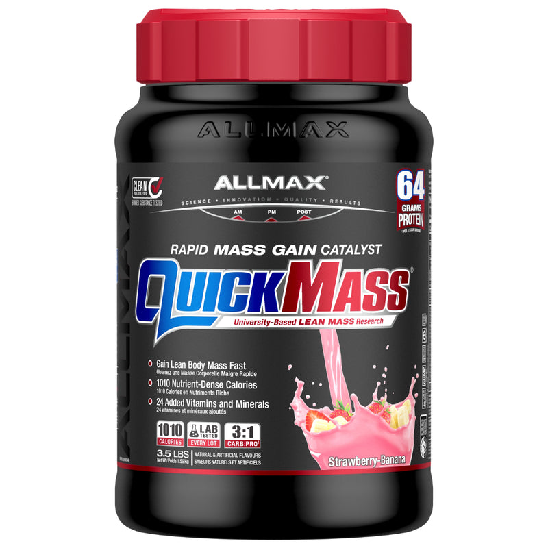 Allmax Quickmass - 3.5lb Strawberry Banana - Protein Powder (weight Gainer) - Hyperforme.com