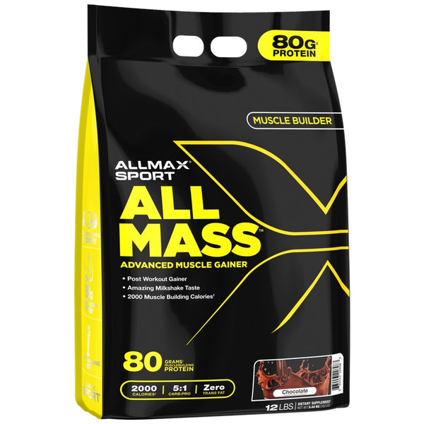 Allmax Allmass - 12lb Chocolate - Protein Powder (weight Gainer) - Hyperforme.com