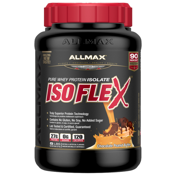 Allmax Isoflex - 5lb Chocolate Peanut Butter - Protein Powder (Whey Isolate) - Hyperforme.com