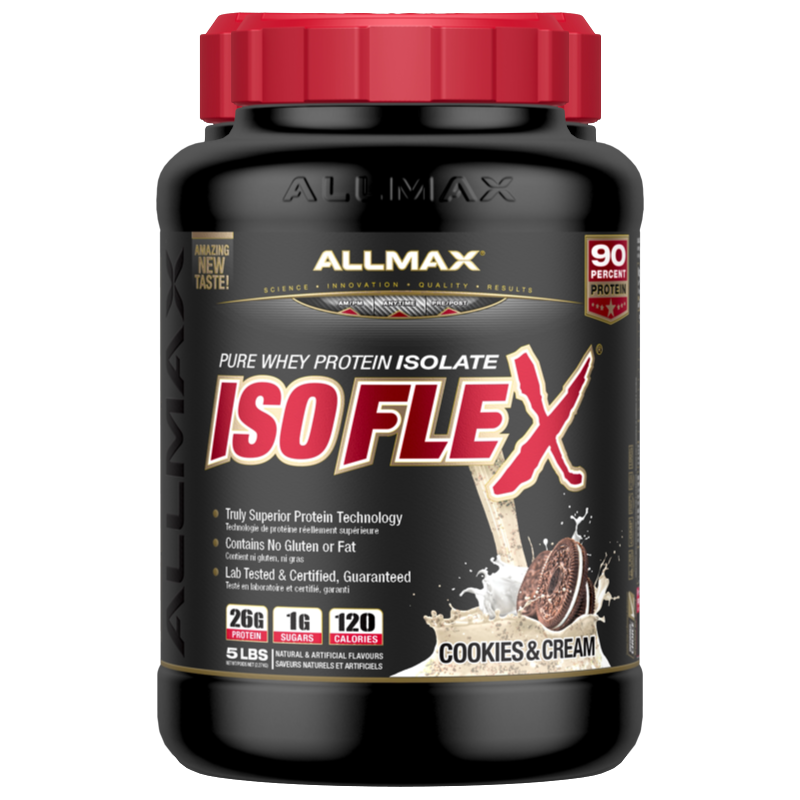 Allmax Isoflex - 5lb Cookies & Cream - Protein Powder (Whey Isolate) - Hyperforme.com