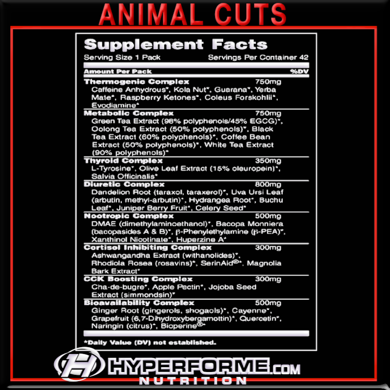 Animal Cuts - 42 packs - Weight Loss Supplements - Hyperforme.com