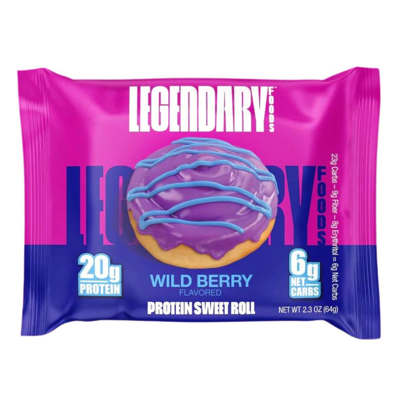 Legendary Protein Sweet Roll - 1 Roll Wild Berry - Protein Bars - Hyperforme.com