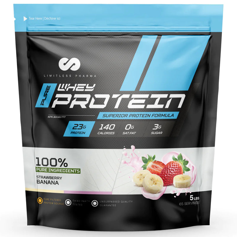 Limitless Pharma Advanced Whey Protein - 5lb Strawberry Banana - Protein Powder (Whey) - Hyperforme.com