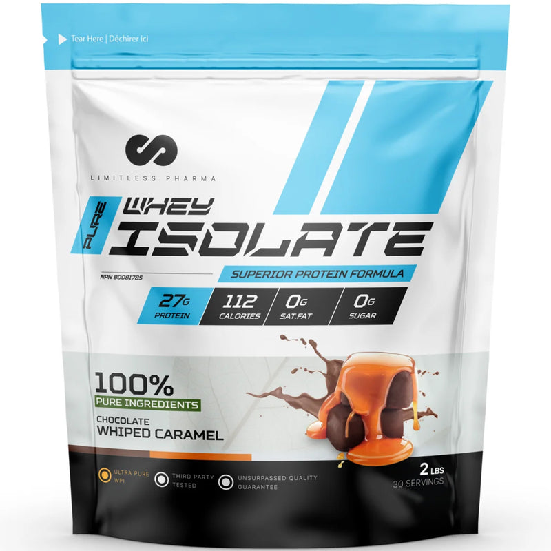 Limitless Pharma Whey Isolate - 2lb Chocolate Whipped Caramel - Protein Powder (Whey Isolate) - Hyperforme.com