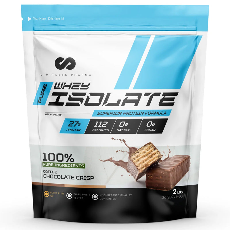 Limitless Pharma Whey Isolate - 2lb Coffee Chocolate Crisp - Protein Powder (Whey Isolate) - Hyperforme.com