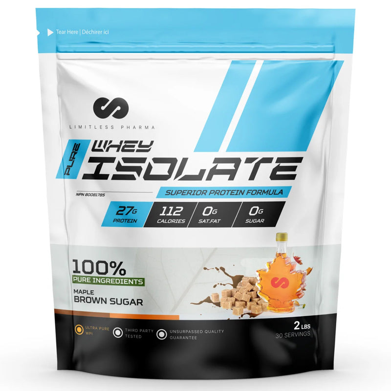 Limitless Pharma Whey Isolate - 2lb Maple Brown Sugar - Protein Powder (Whey Isolate) - Hyperforme.com