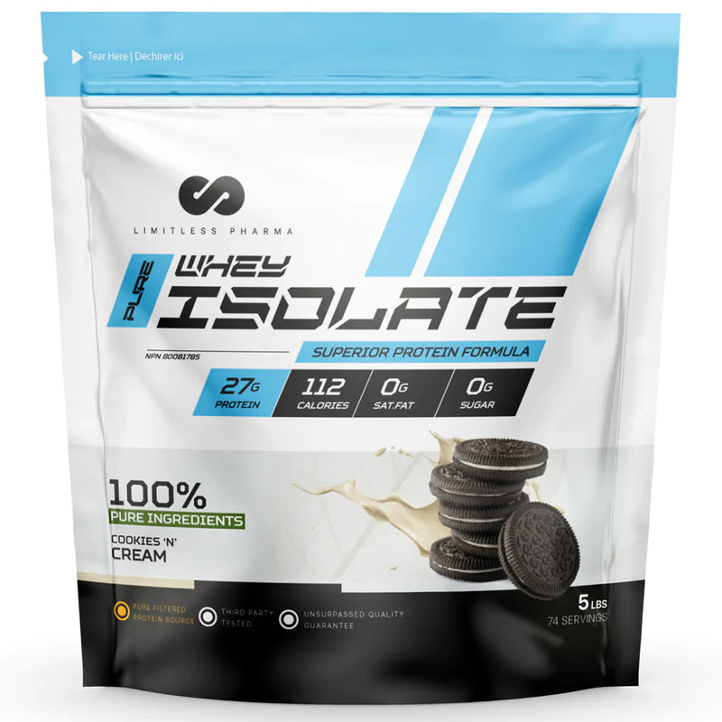 Limitless Pharma Whey Isolate - 5lb Cookies and Cream - Protein Powder (Whey Isolate) - Hyperforme.com