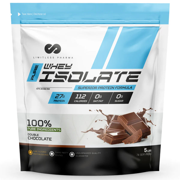 Limitless Pharma Whey Isolate - 5lb Double Chocolate - Protein Powder (Whey Isolate) - Hyperforme.com