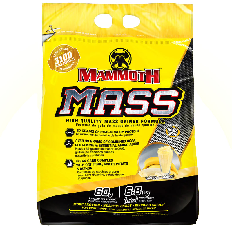 Mammoth Mass - 15lb Banana - Protein Powder (weight Gainer) - Hyperforme.com