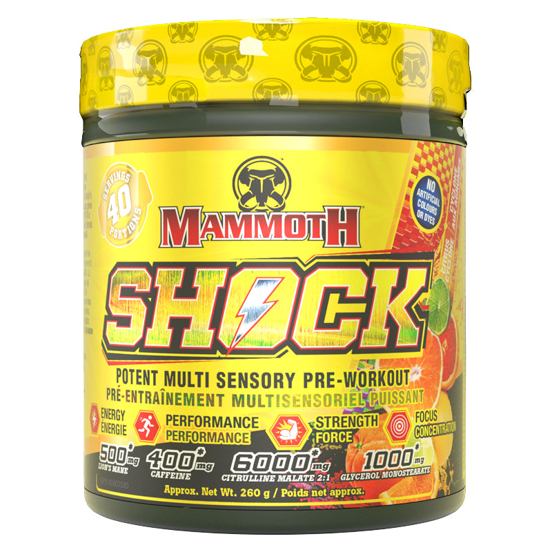 Mammoth Shock Pre-Workout - 40 Servings Citrus Cyclone - Pre-Workout - Hyperforme.com