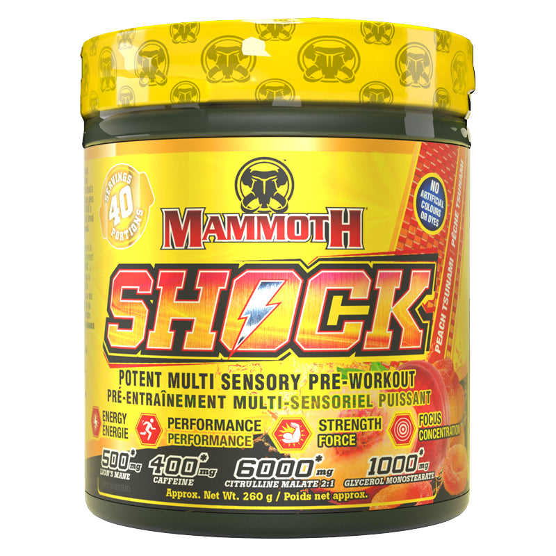 Mammoth Shock Pre-Workout - 40 Servings Peach Tsunami - Pre-Workout - Hyperforme.com
