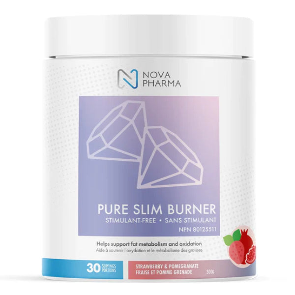Nova Pharma Pure Slim Burner - 30 Servings Strawberry & Pomegranate - Weight Loss Supplements - Hyperforme.com