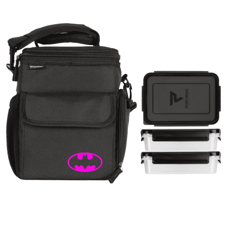 Performa 3 Meal Cooler Bag Pink Batman - Lunch Boxes & Totes - Hyperforme.com