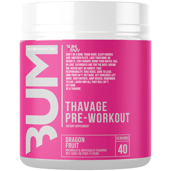 Raw Nutrition CBum Thavage Pre Workout - 40 Servings Dragon Fruit - Pre-Workout - Hyperforme.com