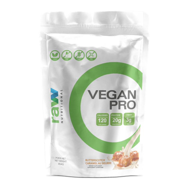 Raw Nutritional Vegan Pro - 454g Caramel Butterscotch - Protein Powder (Vegan) - Hyperforme.com