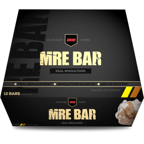 Redcon1 MRE Meal Replacement Bar - 12 Bars Banana Nut Bread - Protein Bars - Hyperforme.com
