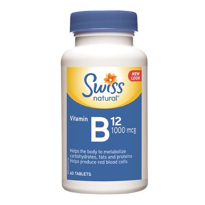 Swiss Natural Vitamin B12 1000mcg - 60 tabs - Vitamins and Minerals Supplements - Hyperforme.com