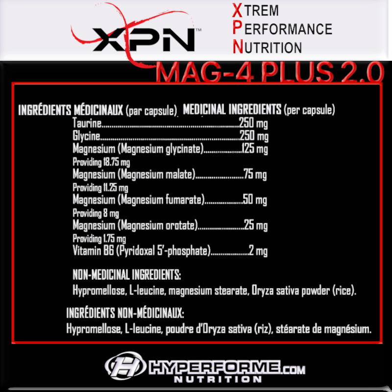 XPN Mag-4 Plus 2.0 - 90 caps - Vitamins and Minerals Supplements - Hyperforme.com