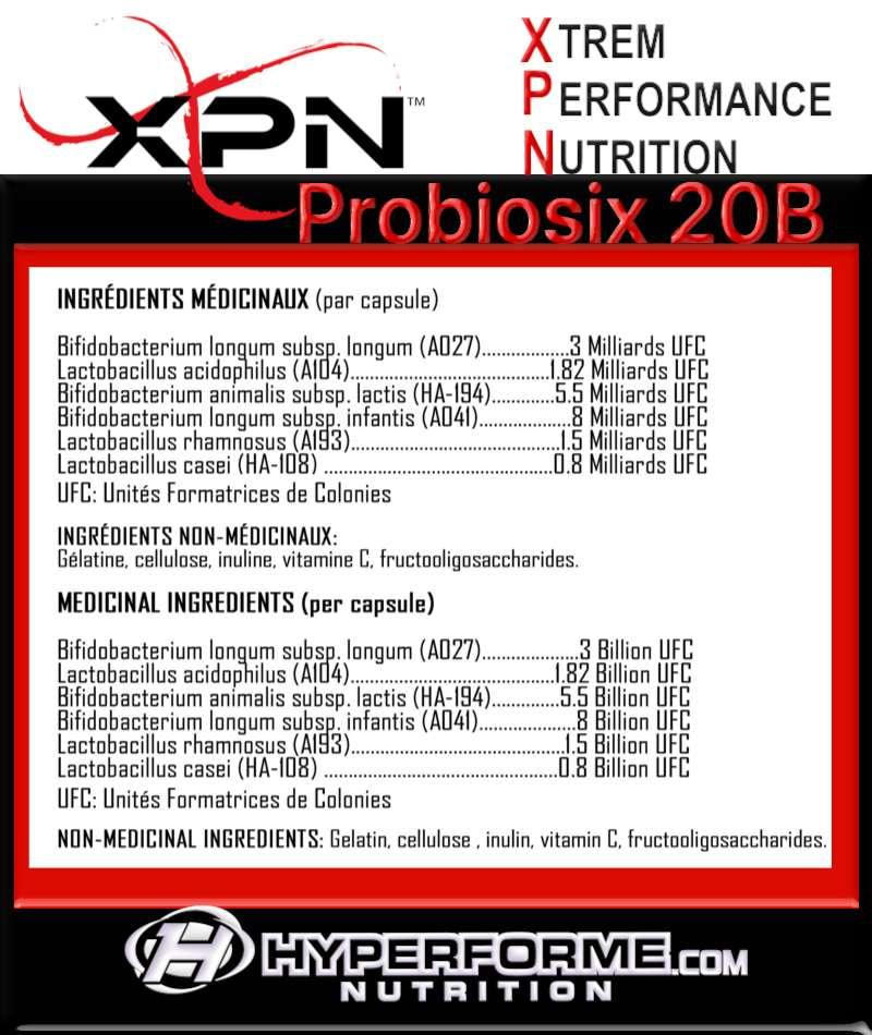 XPN Probiosix 20B - 60 Caps - Probiotics Supplements - Hyperforme.com