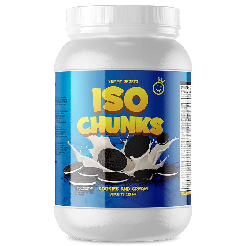 Yummy Sports Iso Chunks - 800g Cookies and Cream - Protein Powder (Whey Isolate) - Hyperforme.com
