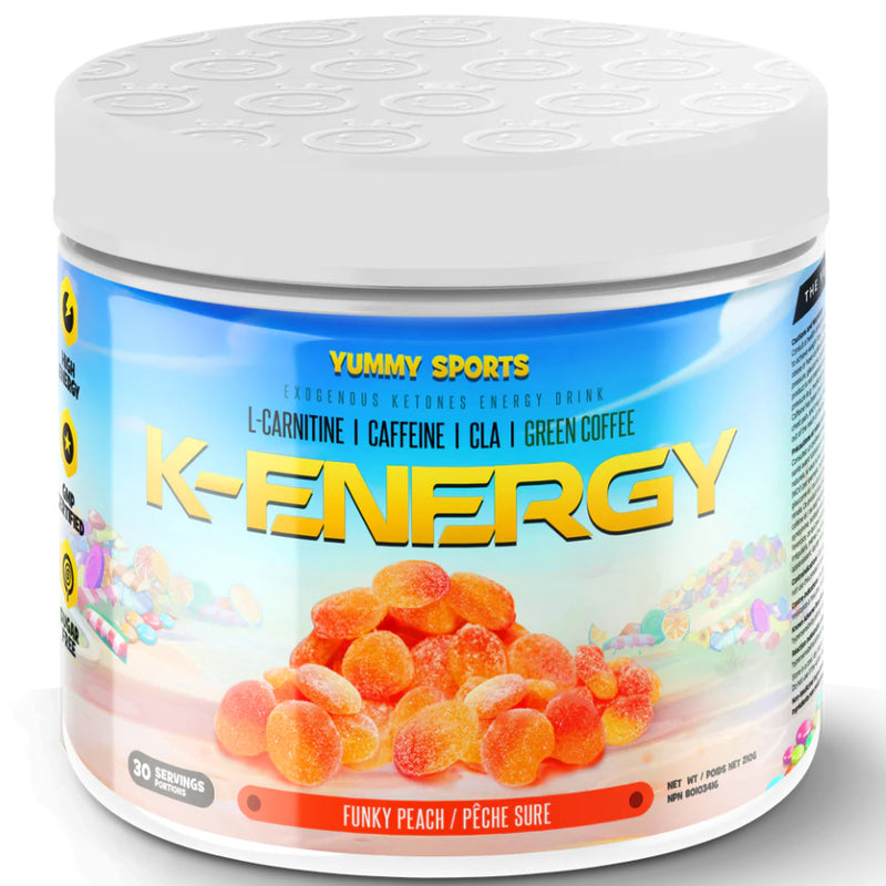 Yummy Sports K-Energy - 210g Funky Peach - Energy Burner - Hyperforme.com