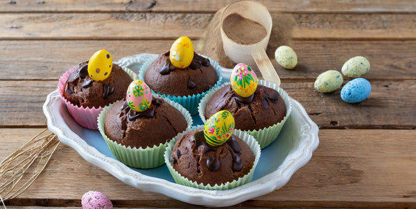 Healthy Easter Chocolate Protein Muffins