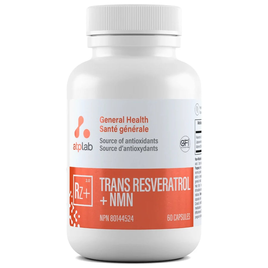 ATP Lab Trans Resveratrol + NMN with 250 mg of trans-resveratrol and 250 mg of vitamin B3 as nicotinamide mononucleotide per capsule - HYPERFORME.COM
