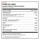 ATP Lab Syner Collagen medicinal ingredients with bovine collagen, UC-II, eggshell membrane, vitamin C and minerals per 6 capsules