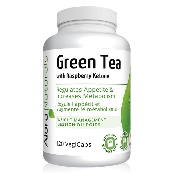 Alora Naturals Green Tea With Raspberry Ketone - 120 caps