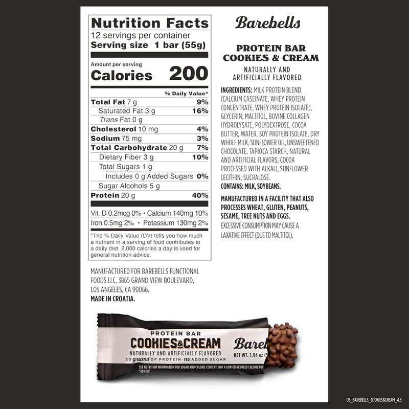 Barebells Protein Bars - 4 Bars