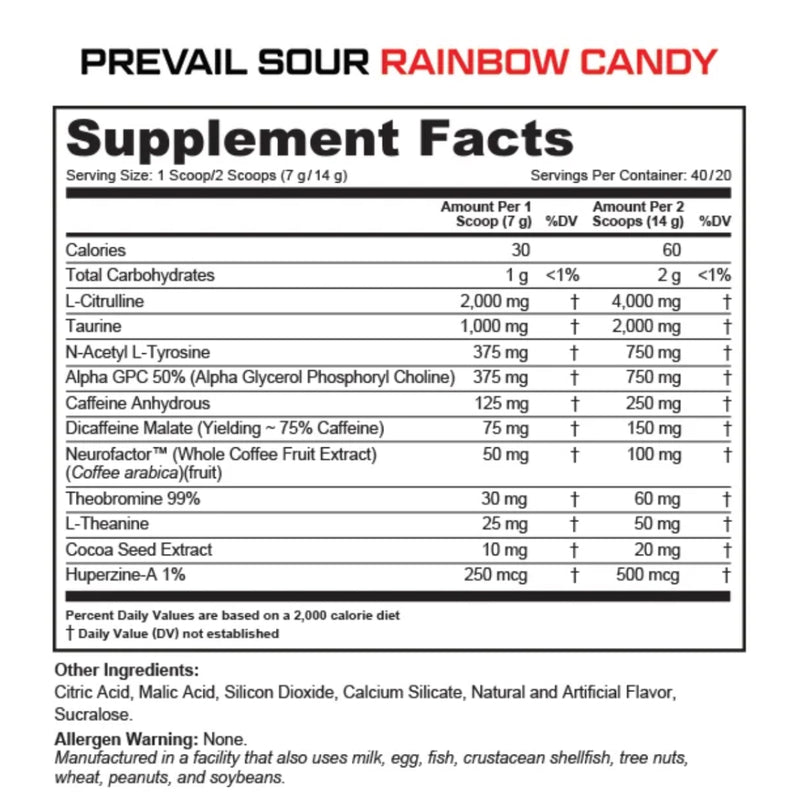 Cutler Nutrition Prevail Pré-Workout - 40 Portions