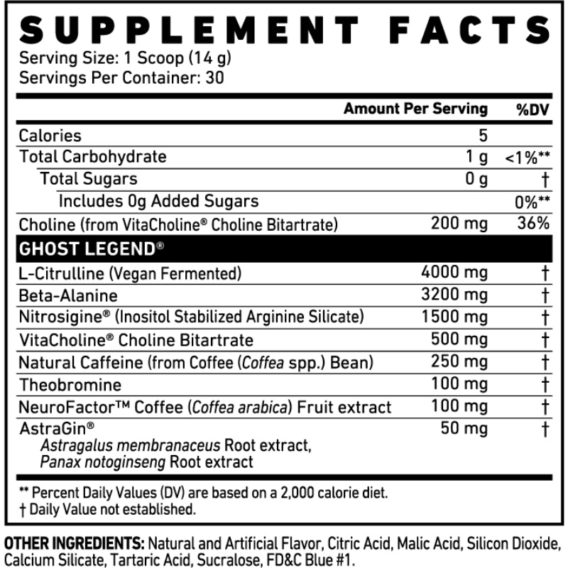 Ghost Legend Pre Workout V3 - 60 Servings