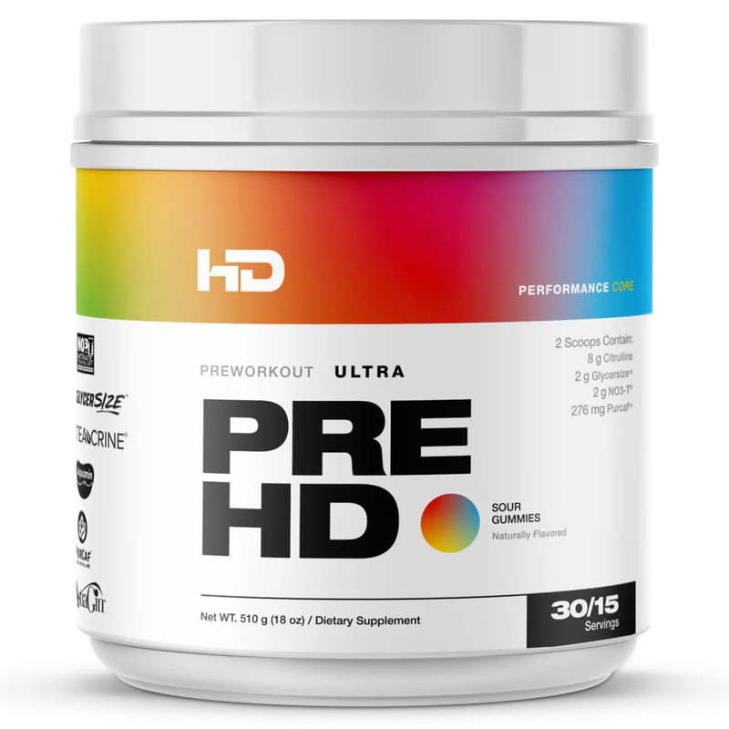 HD Muscle PreHD Ultra - 30 Servings Sour Gummies - Pre-Workout - Hyperforme.com