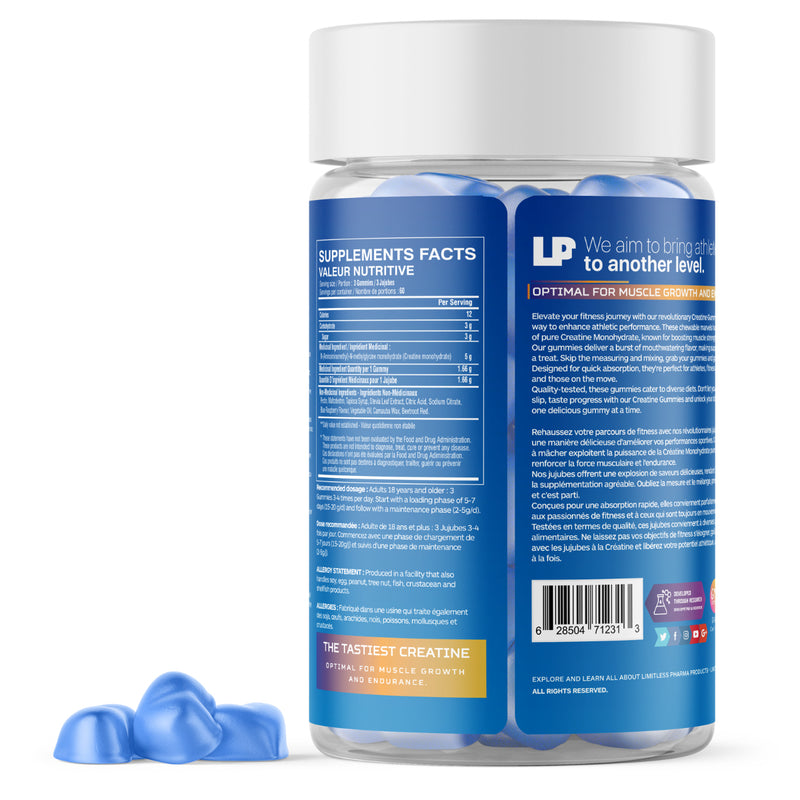Limitless Pharma Creatine Gummies - 180 Gummies