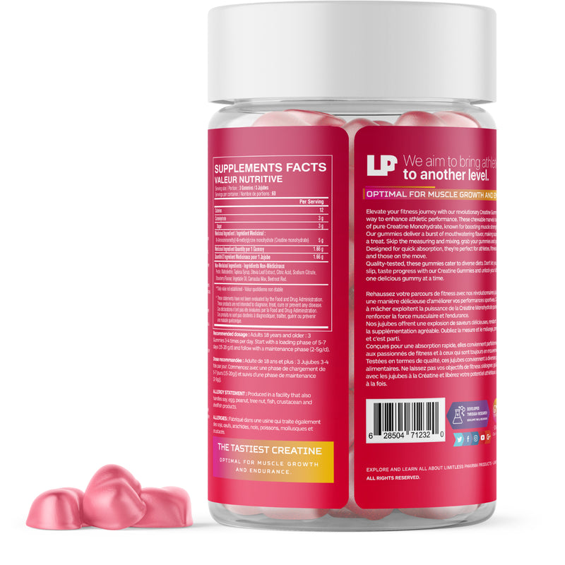 Limitless Pharma Creatine Gummies - 180 Gummies