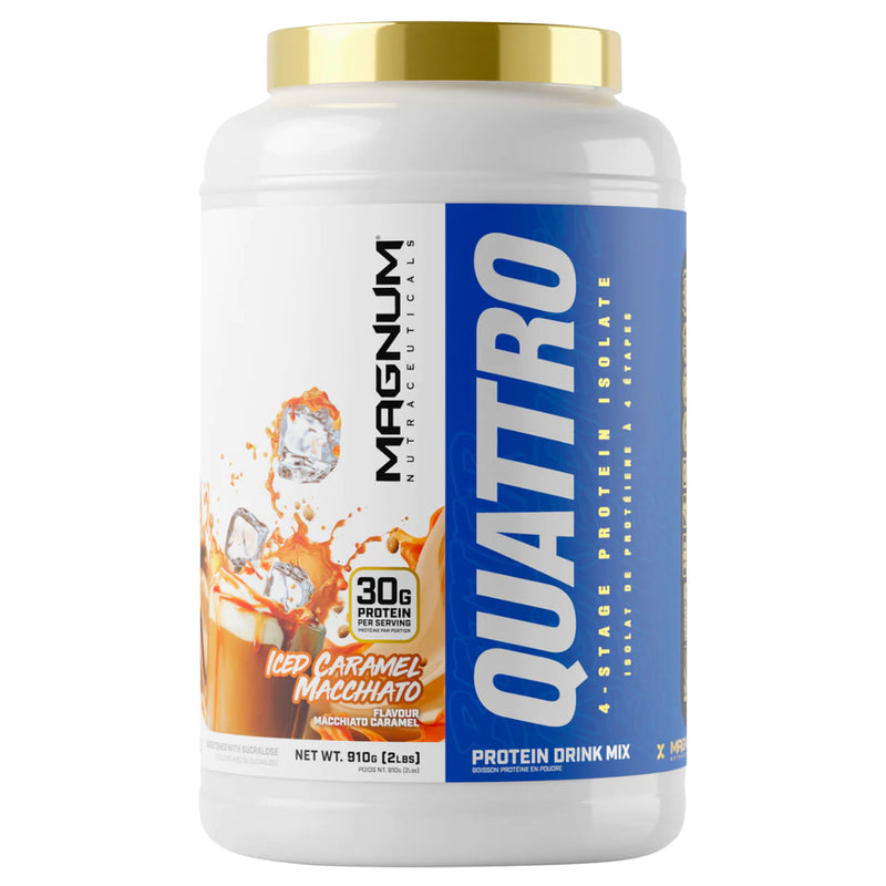 Magnum Quattro Original - 2lb Iced Caramel Macchiato - Protein Powder (Whey Isolate) - Hyperforme.com
