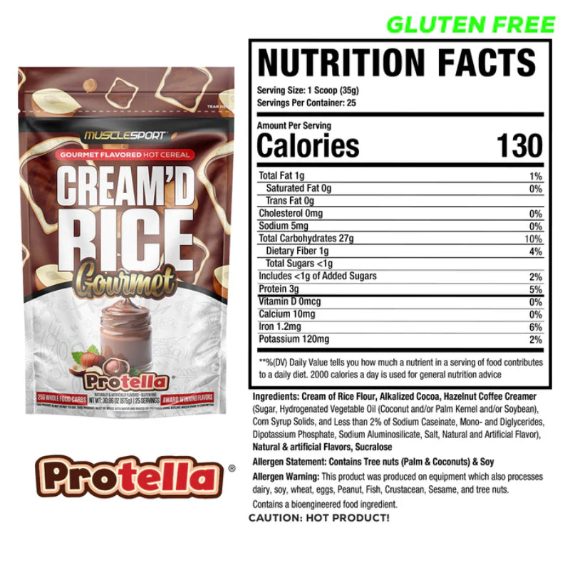 Musclesport Cream'd Rice Gourmet Hot Cereals - 25 Servings