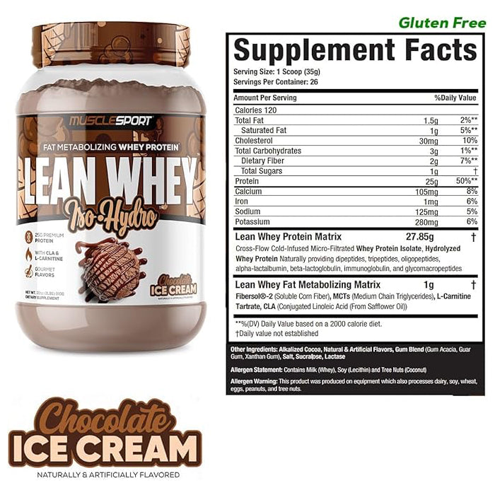 Musclesport Lean Whey Iso Hydro - 2lb