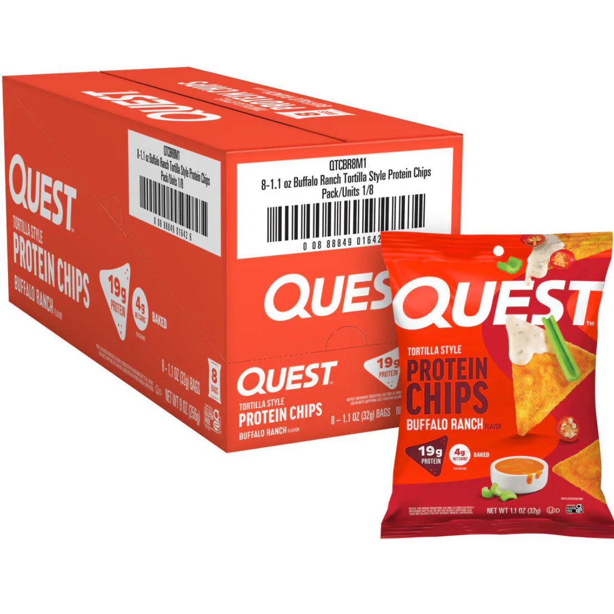 Quest - Protein Chips Buffalo Ranch - 8 Pack