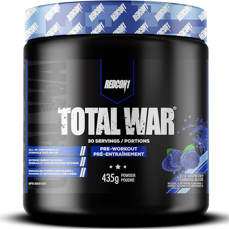 Redcon1 Total War - 30 Servings Blue Raspberry - Pre-Workout - Hyperforme.com