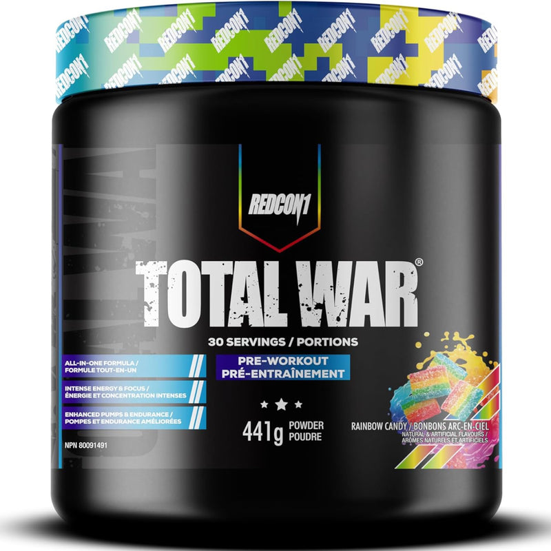 Redcon1 Total War - 30 Servings Rainbow Candy - Pre-Workout - Hyperforme.com