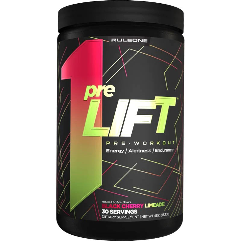 Rule1 Pre Lift Pre Workout - 30 Servings Black Cherry Limeade - Pre-Workout - Hyperforme.com